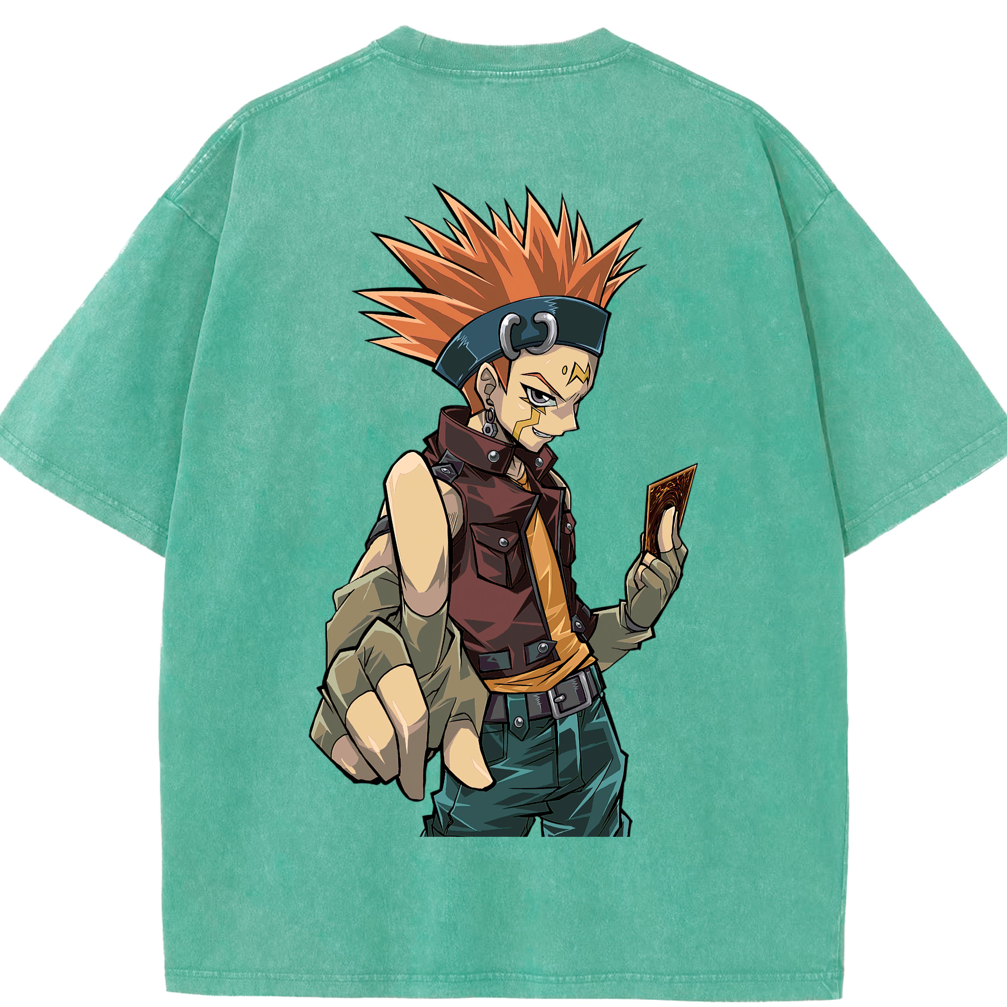 （画像用） 遊☆戯☆王 Yu-Gi-Oh! 綿100% ヴィンテージ風 半袖Tシャツ（背面プリント）